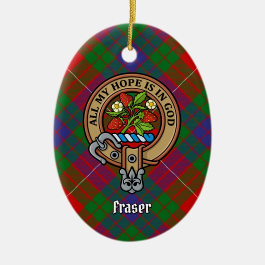 Clan Fraser Crest keramisch Ornament (Voorkant)