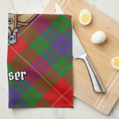 Clan Fraser Crest Kitchen Towel Theedoek (Quarter Fold)