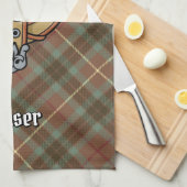 Clan Fraser Crest Kitchen Towel Theedoek (Quarter Fold)