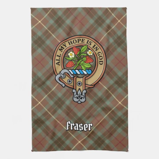 Clan Fraser Crest Kitchen Towel Theedoek (Verticaal)