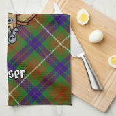 Clan Fraser Crest Kitchen Towel Theedoek (Quarter Fold)