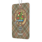 Clan Fraser Crest over de weesde jacht Tartan Luchtverfrisser (Links)
