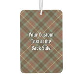 Clan Fraser Crest over de weesde jacht Tartan Luchtverfrisser (Achterkant)