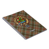 Clan Fraser Crest over de weesde jacht Tartan Notitieboek (Rechterzijde)