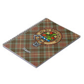 Clan Fraser Crest over de weesde jacht Tartan Notitieboek (Linkerzijde)