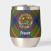 Clan Fraser Crest over jagen Tartan (Voorkant)