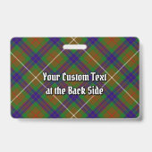 Clan Fraser Crest over jagen Tartan Badge (Achterkant)