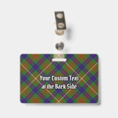 Clan Fraser Crest over jagen Tartan Badge (Achterkant met clip)