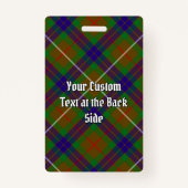 Clan Fraser Crest over jagen Tartan Badge (Achterkant)