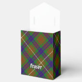 Clan Fraser Crest over jagen Tartan Favor Box Bedankdoosjes (Geopend)