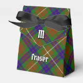 Clan Fraser Crest over jagen Tartan Favor Box Bedankdoosjes (Voorkant Zijde)