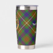 Clan Fraser Crest over jagen Tartan Geïsoleerde Drinkbeker (Links)