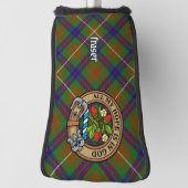 Clan Fraser Crest over jagen Tartan Golfheadcover (Draai 90)
