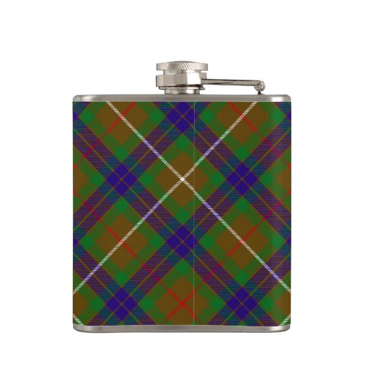 Clan Fraser Crest over jagen Tartan Heupfles (Achterkant)