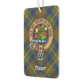 Clan Fraser Crest over jagen Tartan Luchtverfrisser (Links)