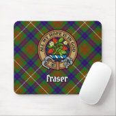 Clan Fraser Crest over jagen Tartan Muismat (Met muis)