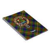 Clan Fraser Crest over jagen Tartan Notitieboek (Rechterzijde)