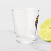 Clan Fraser Crest over jagen Tartan Shot Glass Shot Glas (Links)