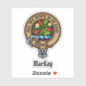 Clan Fraser Crest over jagen Tartan Sticker (Vel)