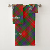 Clan Fraser Crest over Tartan Bad Handdoek (Insitu)