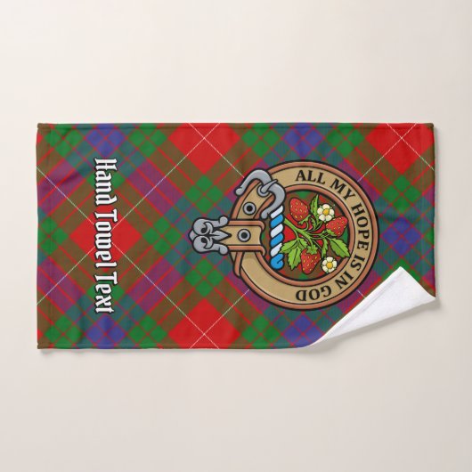 Clan Fraser Crest over Tartan Bad Handdoek (Handdoek)
