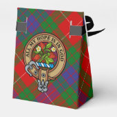 Clan Fraser Crest over Tartan Favor Box Bedankdoosjes (Achterkant)