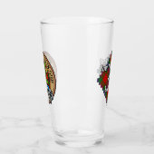 Clan Fraser Crest over Tartan Glas (Links)