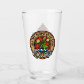 Clan Fraser Crest over Tartan Glas (Voorkant)
