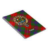 Clan Fraser Crest over Tartan Notitieboek (Rechterzijde)