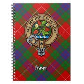 Clan Fraser Crest over Tartan Notitieboek (Voorkant)