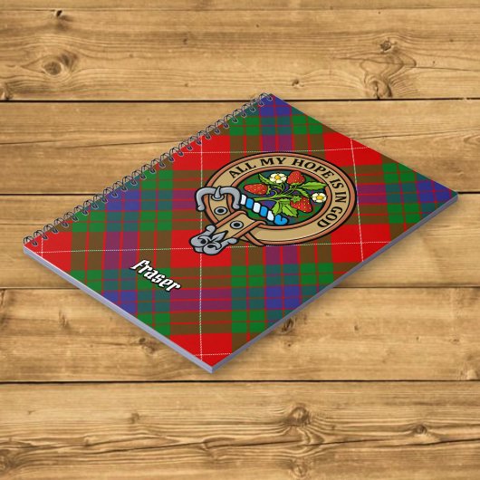Clan Fraser Crest over Tartan Notitieboek