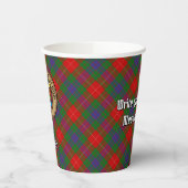 Clan Fraser Crest over Tartan Paper Cups Papieren Bekers (Links)