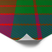 Clan Fraser Crest over Tartan Poster (Hoek)