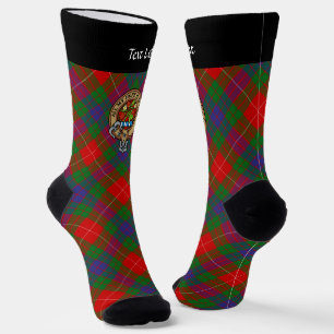 Clan Fraser Crest over Tartan Socks Sokken