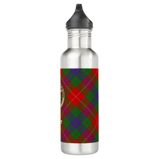 Clan Fraser Crest over Tartan Waterfles (Rechts)