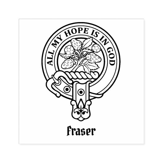 Clan Fraser Crest Rubber Stamp Rubberstempel (Afrduk)