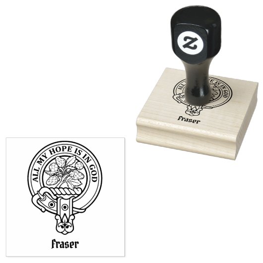 Clan Fraser Crest Rubber Stamp Rubberstempel (Gestempeld)