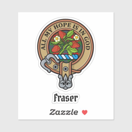 Clan Fraser Crest Sticker (Vel)