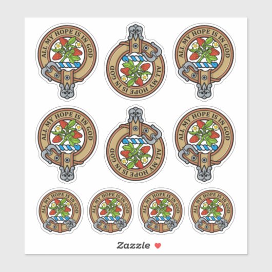 Clan Fraser Crest Sticker set (Vel)