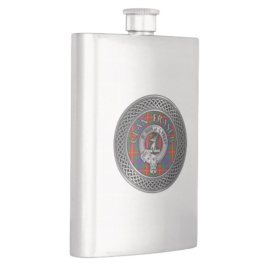 Clan Fraser Crest & Tartan Knot Flask Flacon (Rechts)