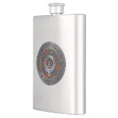 Clan Fraser Crest & Tartan Knot Flask Flacon (Links)