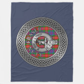 Clan Fraser Crest & Tartan Knot Fleece Blanket Deken (Voorkant)