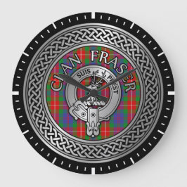 Clan Fraser Crest & Tartan Knot Large Clock Grote Klok