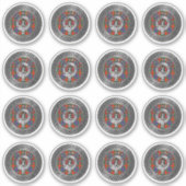 Clan Fraser Crest & Tartan Knot Sticker (Voorkant)