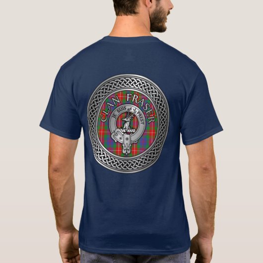 Clan Fraser Crest & Tartan Knot T-Shirt (Achterkant)