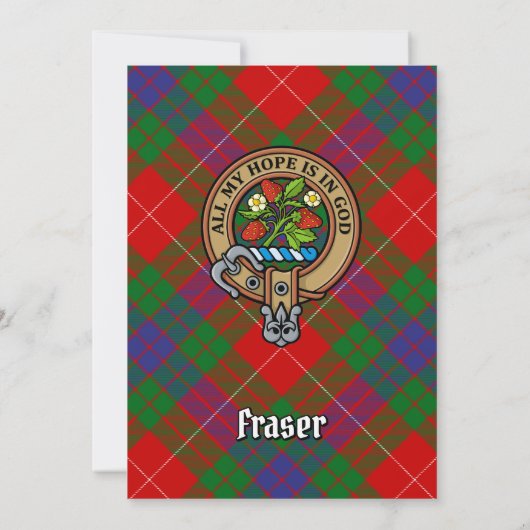 Clan Fraser Crest uitnodiging (Achterkant)