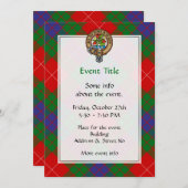 Clan Fraser Crest uitnodiging (Voorkant / Achterkant)