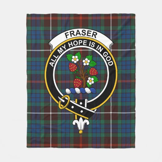 Clan Fraser Hunting Ancient Tartan Pset Fleece Deken (Voorkant)