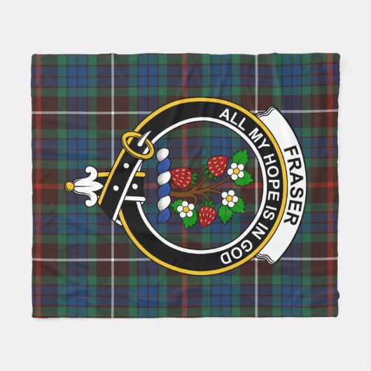 Clan Fraser Hunting Ancient Tartan Pset Fleece Deken (Voorkant (Horizontaal))