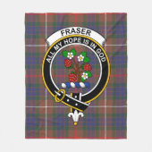 Clan Fraser Hunting Modern Clan Badge Tartan Pset Fleece Deken (Voorkant)